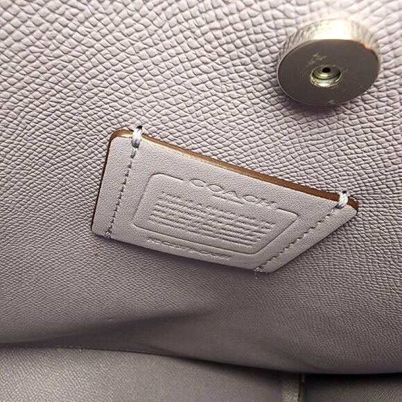 NWT COACH CA561 MOLLIE BUCKET BAG IN SIGNATURE CANVAS Chalk Mist Purple - Picture 5 of 7